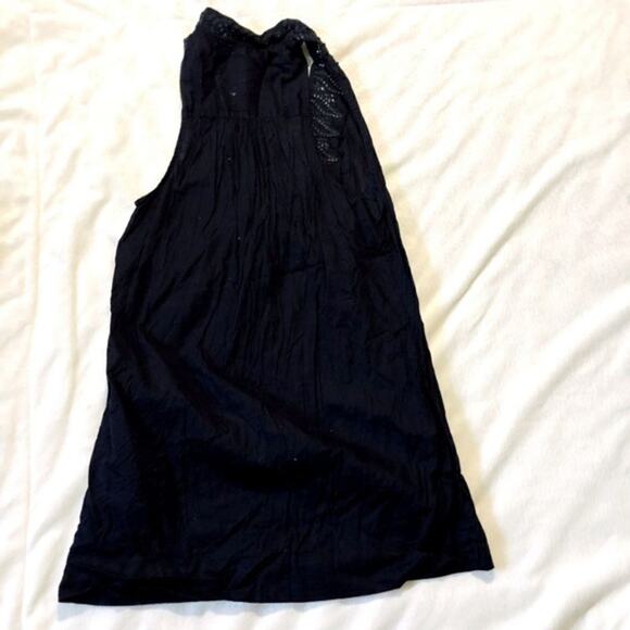 Free People Embellished Black Mini Sundress | Sz XS - Picture 4 of 6